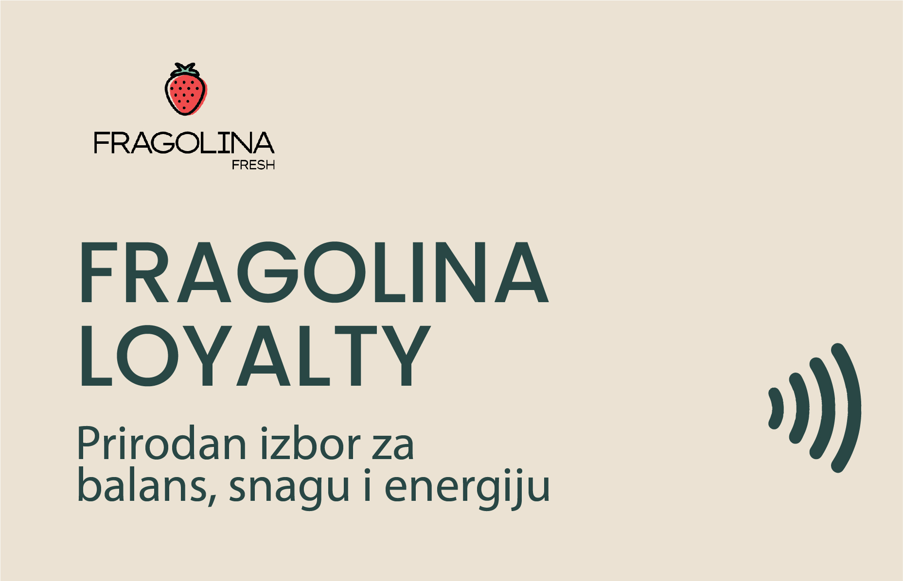Prednja strana loyalty kartice